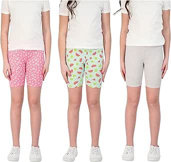 Star Ride 3-Pack Girls Athletic Shorts, Bike Shorts, Workout Clothes for Girls